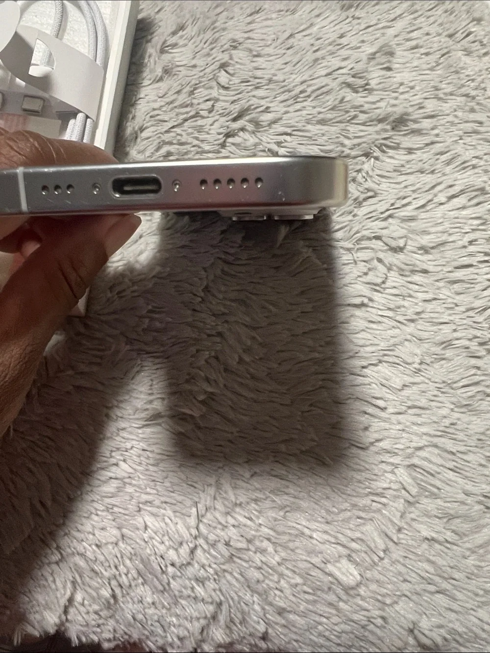 Apple iPhone with Black Front and Silver Edge